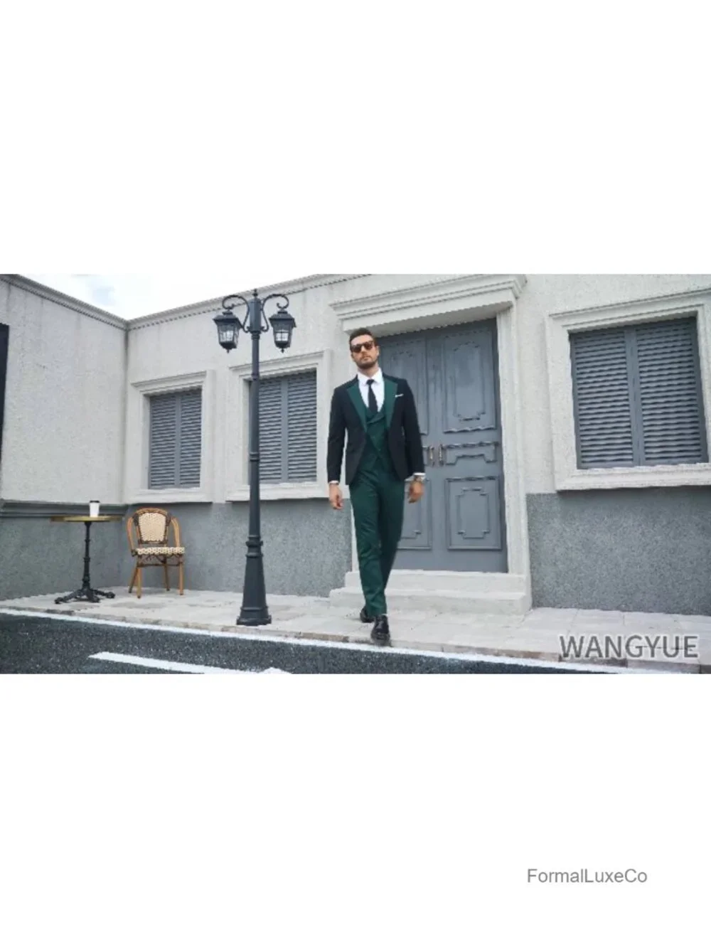 Men's 3 Piece Slim Fit Suit Set - Wedding Tuxedo Double Breasted Blazer Vest